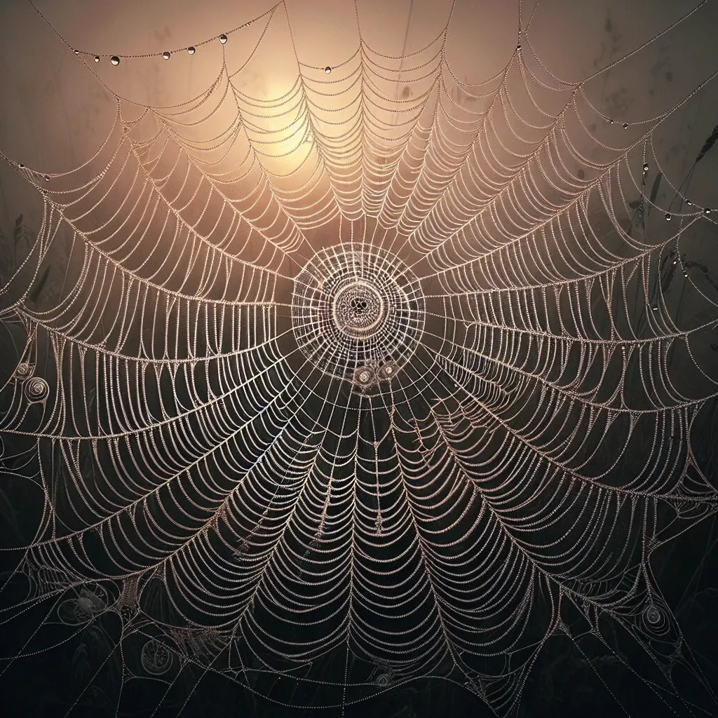 Spider web symbolizing mystery and complexity