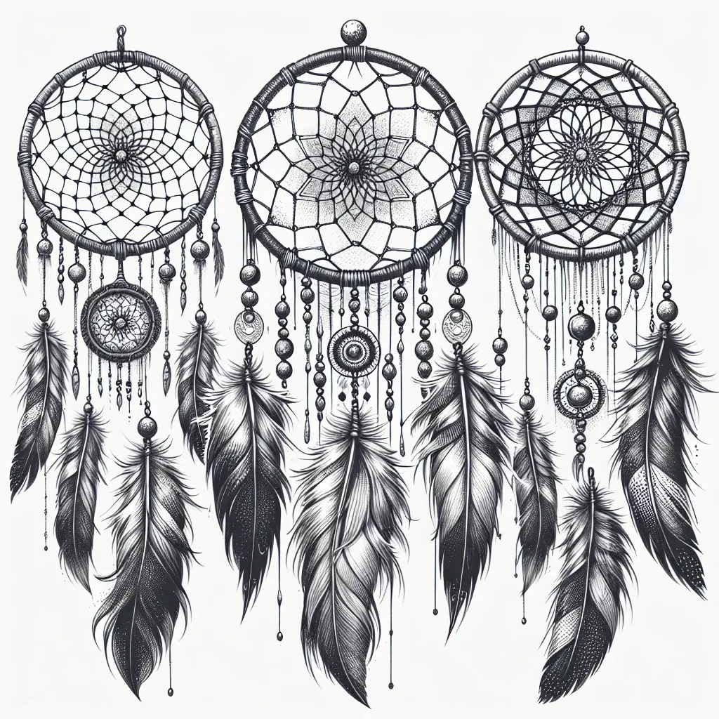 Dreamcatcher tattoos symbolize protection and positivity in dream interpretations.