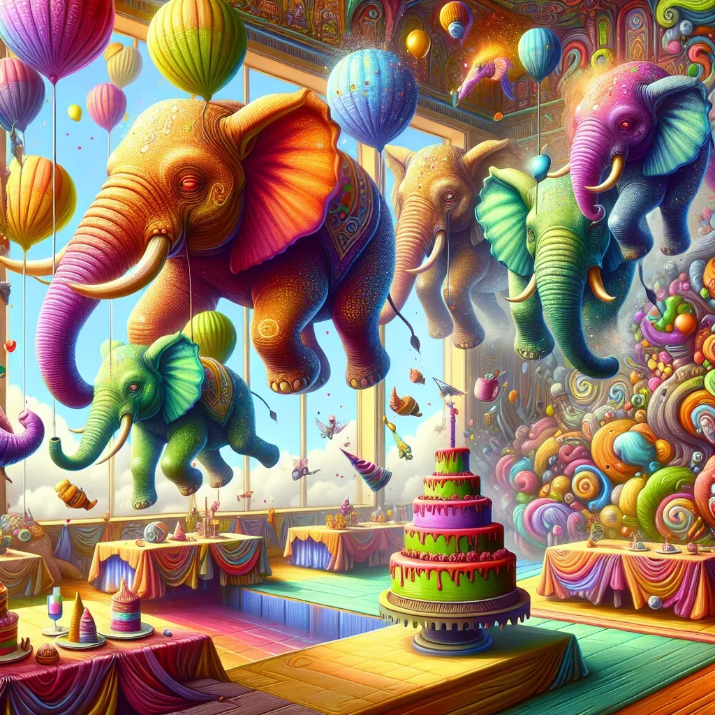 Illustration of a dream party