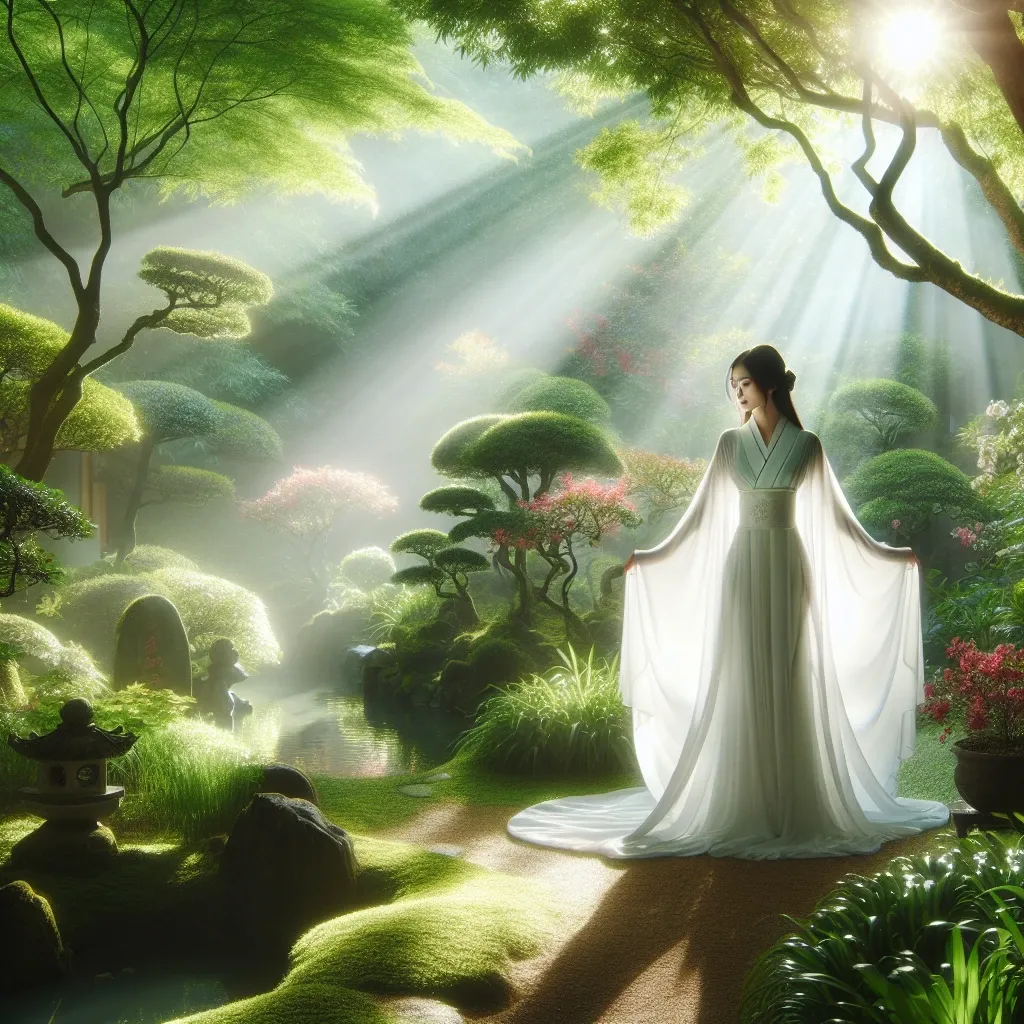 Illustration of a figure wearing white clothes in a dream, symbolizing purity and divine connection in the biblical context.