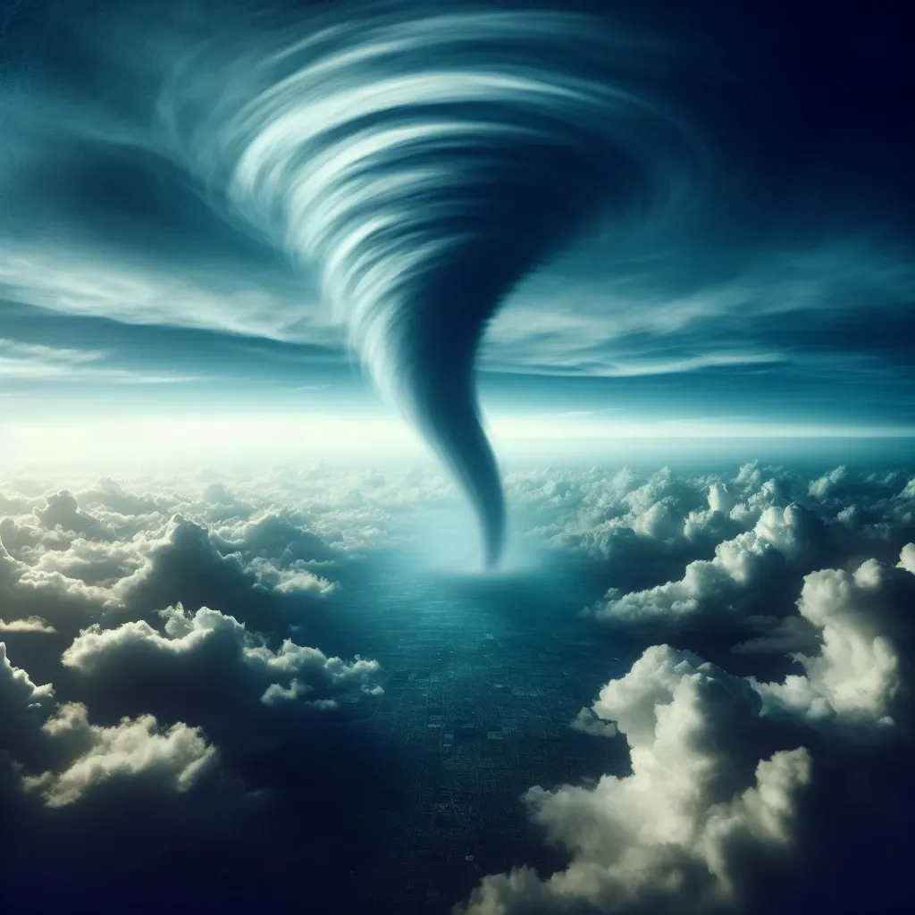 Illustration of a tornado representing the mysteries and symbolism in dreams.