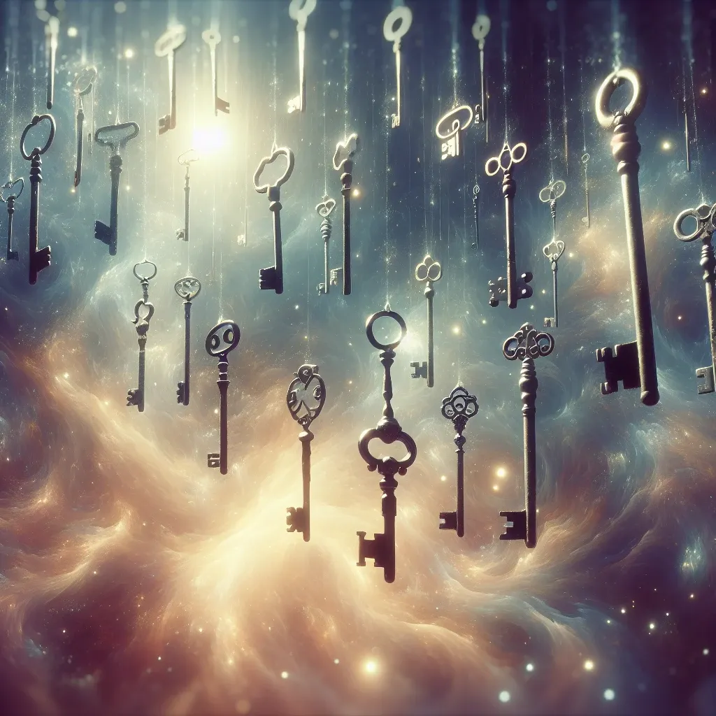 Illustration of keys in a dream