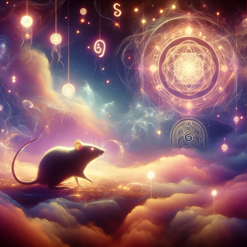 Illustration of a rat symbolizing spiritual significance in the realm of dreams.