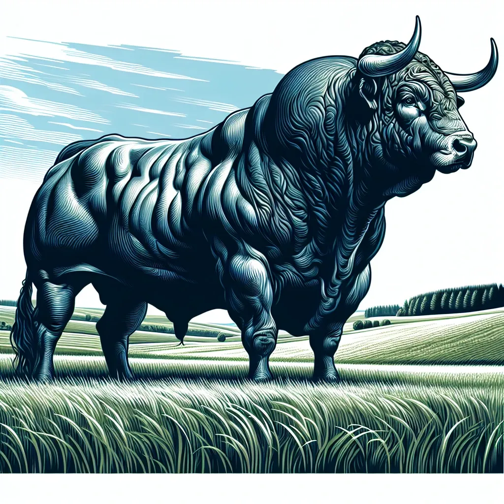 Illustration of a bull symbolizing strength and power in dreams.