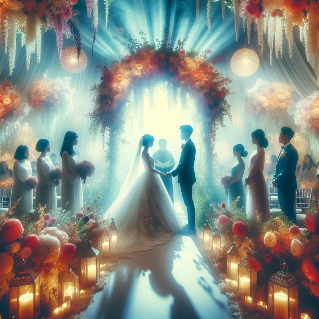 Illustration of a wedding ceremony in a dream