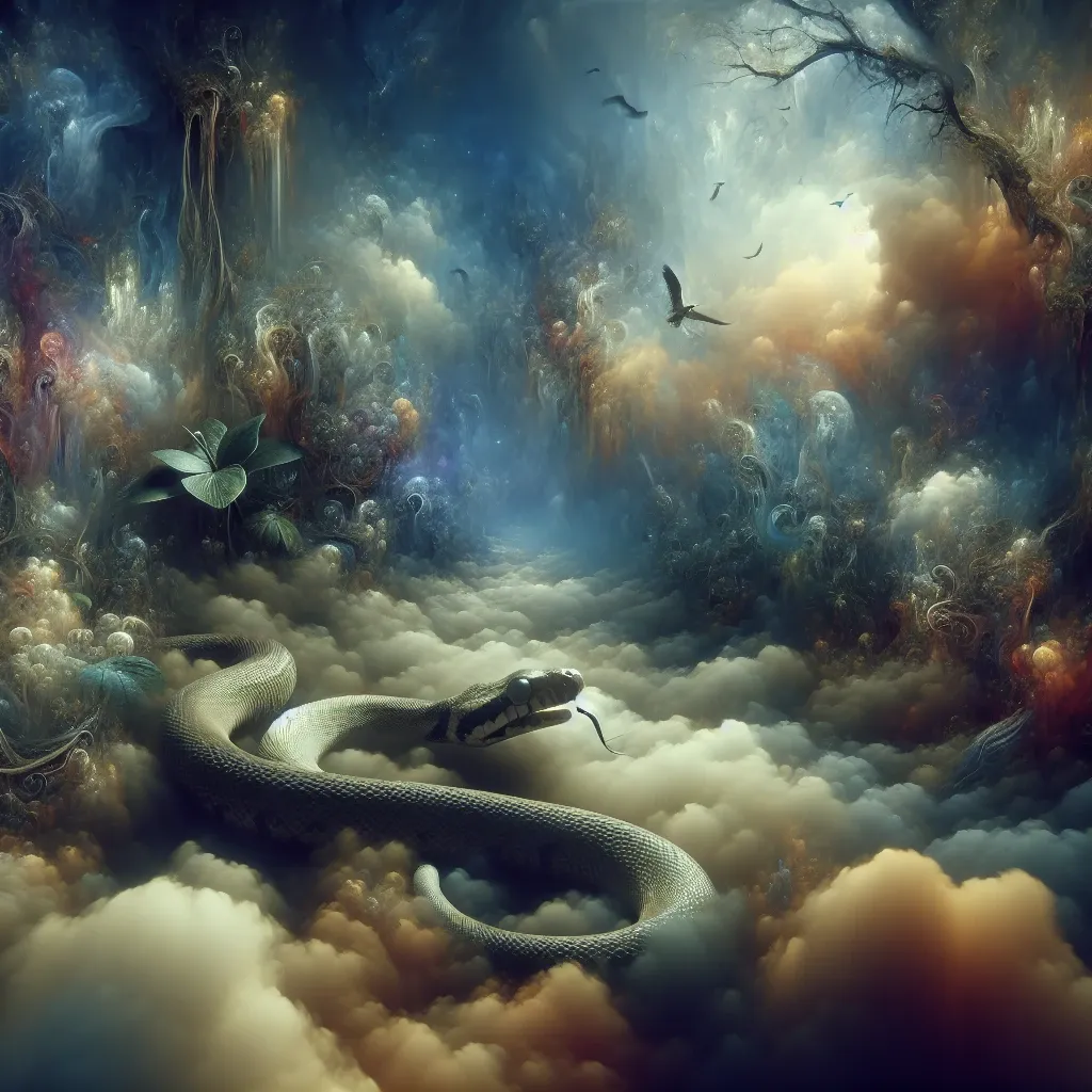 Illustration of a dead snake in a dream