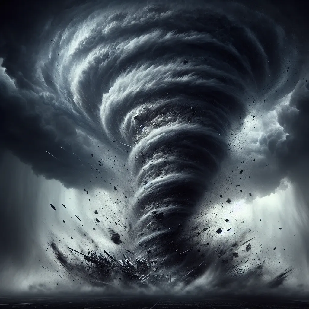 Illustration of a tornado in a dream