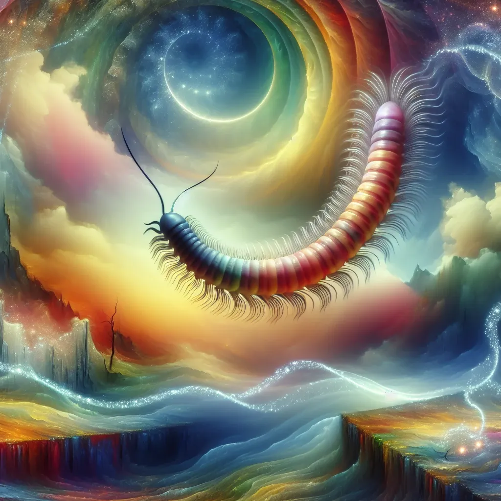 Illustration of a centipede in a dream