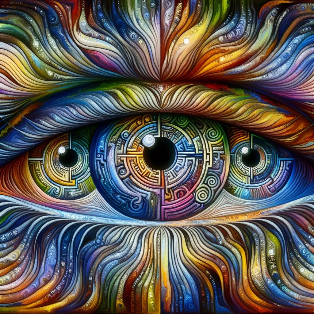 Illustration of symbolic eyes in a dream